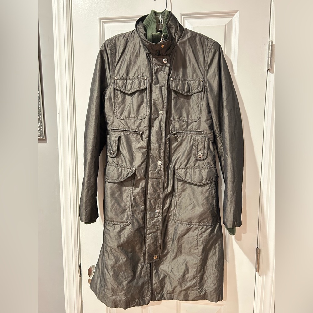 Laundry Long Olive Green Coat